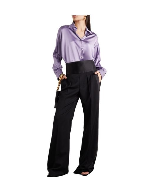 Tom Ford Purple Satin Shirt