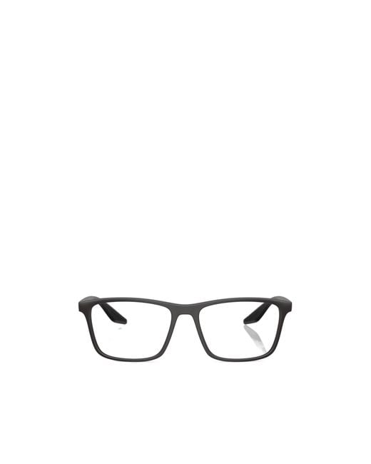 Prada Linea Rossa White Prada Eyewear Square Frame Glasses for men