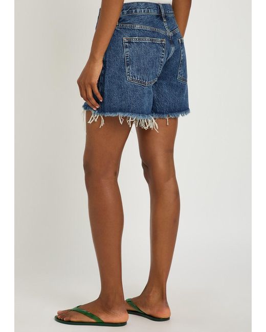 FRAME Blue Denim Shorts