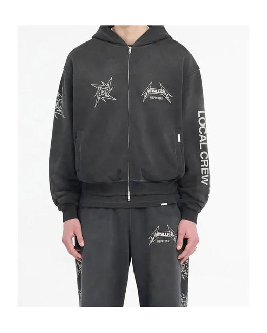 Represent Gray X Metallica 40 Year Anniversary Hoodie for men