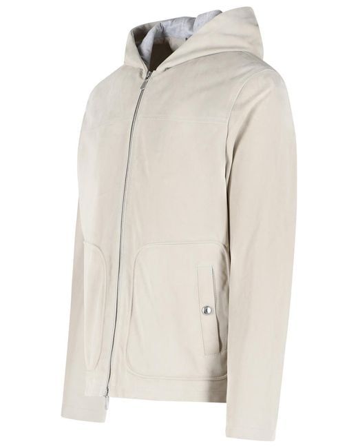 Eleventy White Long-Sleeved Casual Jacket for men
