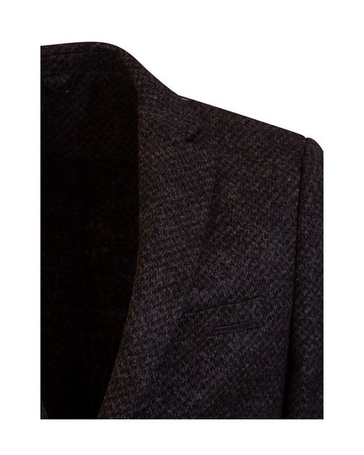 Tonello Black Notched Lapel Jacket for men