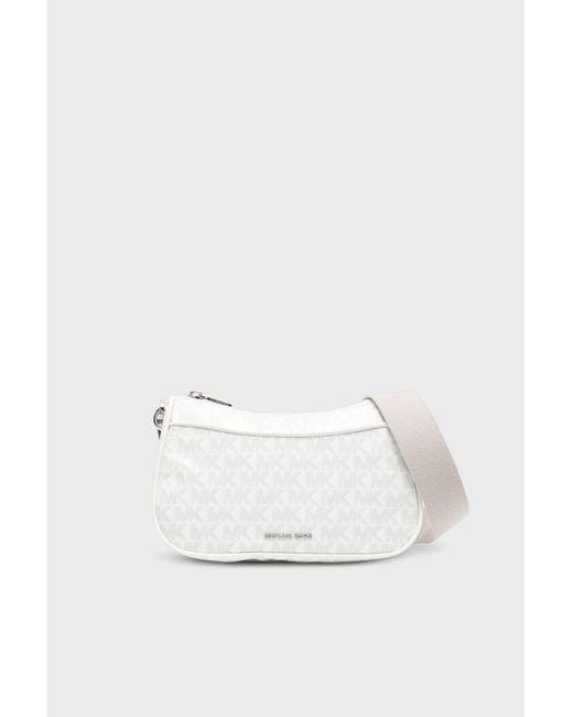 Michael Kors White Logo Cross-Body Bag