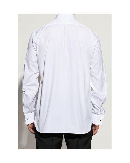 Tom Ford White Long Sleeved Button-Up Shirt for men