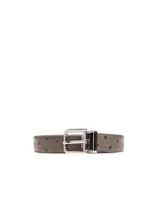 Dolce & Gabbana White Patterned Buckle Belt