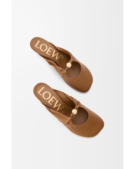 Loewe Brown Pebble Soft Mule
