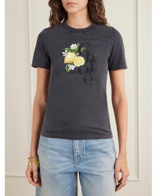 Chloé Blue Short-Sleeved T-Shirt