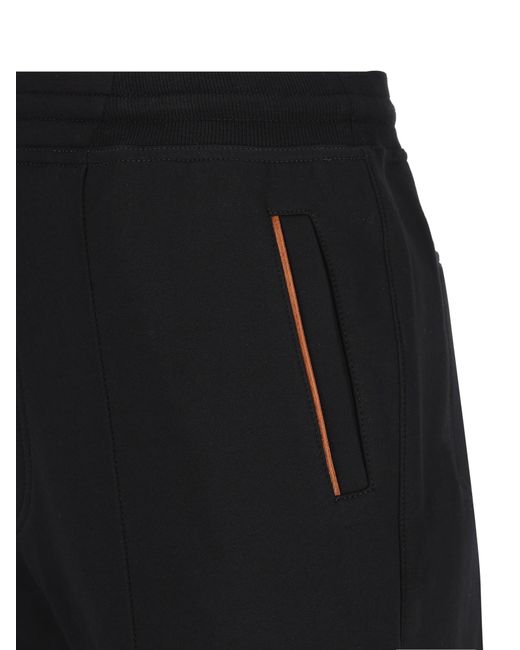Brunello Cucinelli Black Drawstring Terry Sweatpants for men