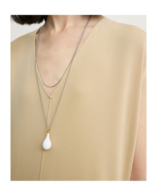 Totême Metallic V-Neck Jersey Dress