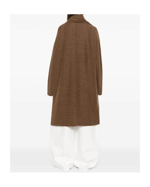 The Row Brown Novaan Open-Front Coat