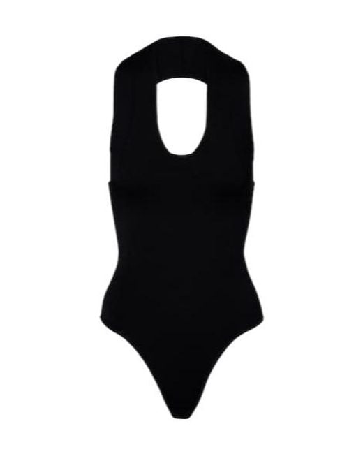 Khaite Black Halterneck Bodysuit