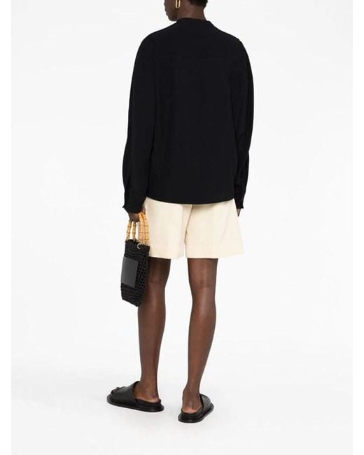 Jil Sander Black Long-Sleeved Buttoned Shirt