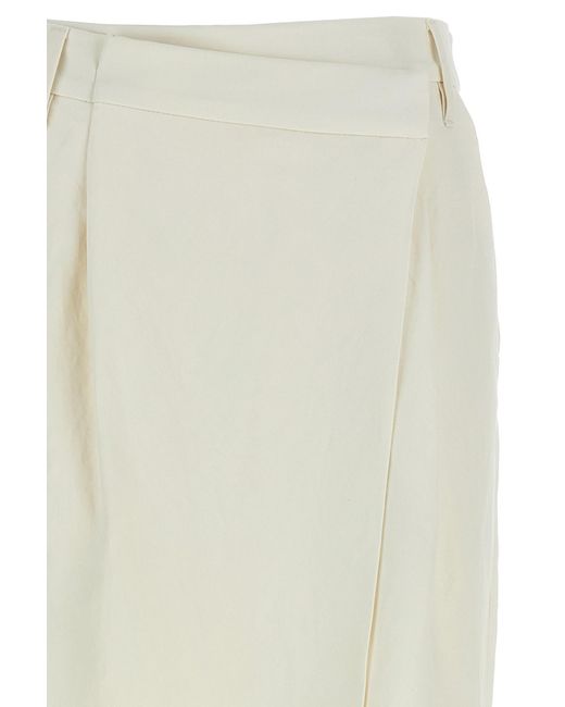 Brunello Cucinelli White 'Wrap' Skirt