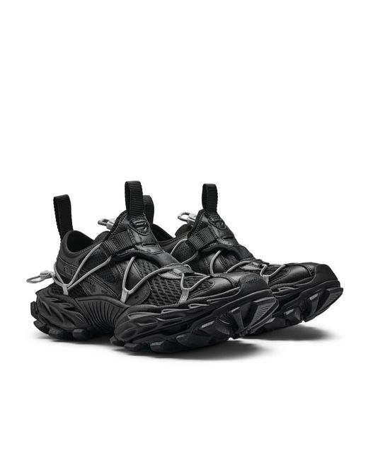 Balenciaga Black Hike Panelled Sneakers for men