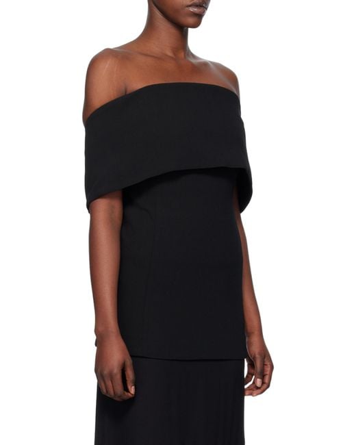 Totême Black Totême Off-Shoulder Top