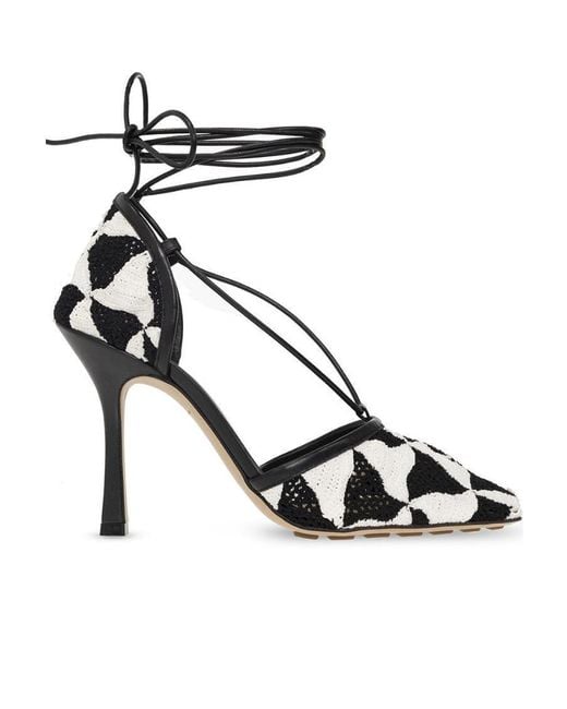 Bottega Veneta Black Stretch Ghost Crochet Sandals
