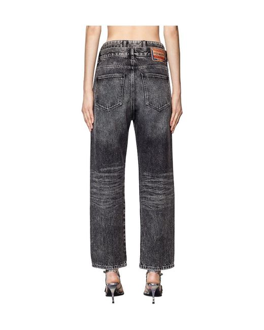 DIESEL Gray Relaxed Boyfriend Jeans