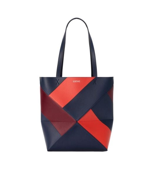 Loewe Red Medium Puzzle Fold Tote