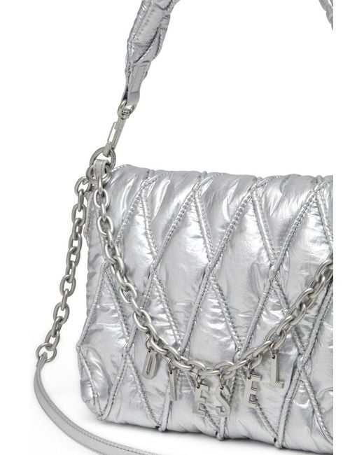 DIESEL White Charm-D M-Shoulder Bag