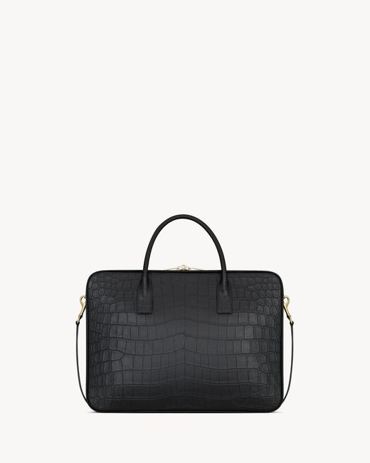 Saint Laurent Black Sac De Jour Large Slim Bauletto Bag for men