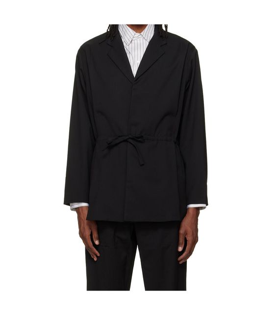 Kiko Kostadinov Black Notch-Lapel Blazer for men