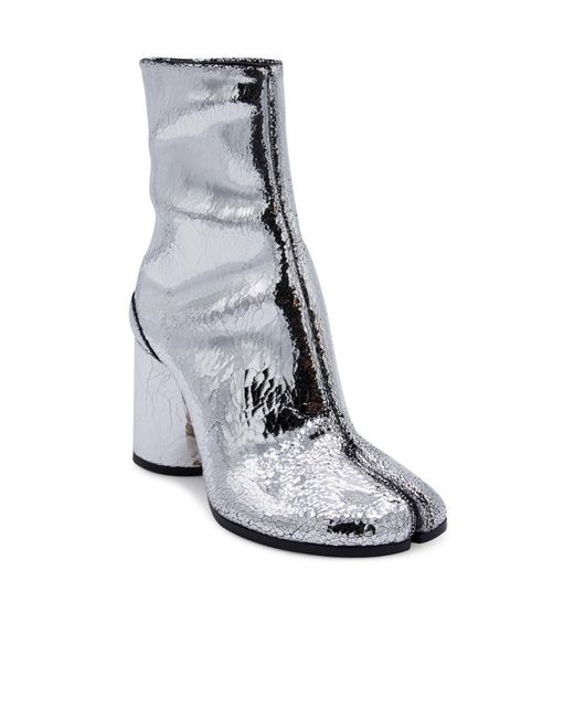 Maison Margiela Gray Tabi Broken Mirror Boots