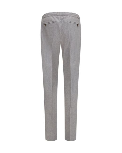 Pt Pantaloni Gray Drawstring Casual Pants for men