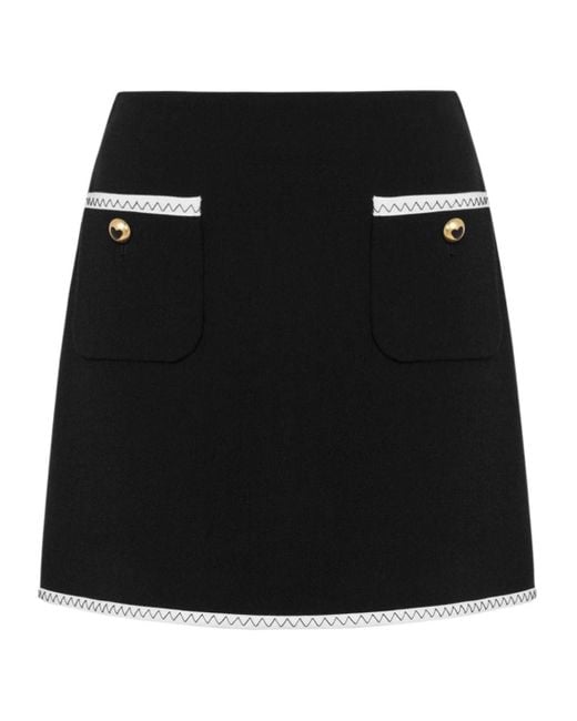 Moschino Black High-waisted Mini Skirt