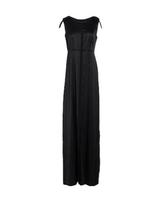 MM6 by Maison Margiela Black Satin Sleeveless Dress