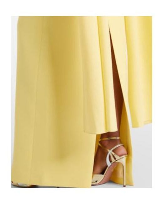 Emilia Wickstead Yellow Zaira Draped Crepe Dress