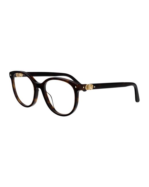 Dior White Eyewear Round Frame Glasses