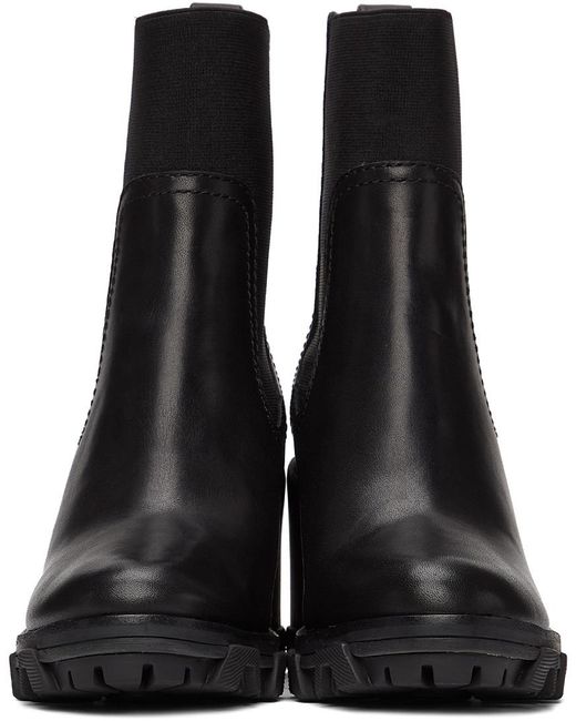 Rag & Bone Black Splice Thick Heel Ankle Boots