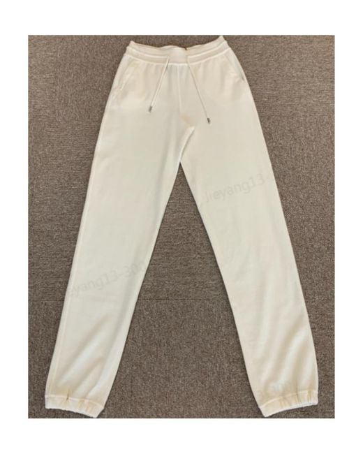 Loro Piana White Straight-Leg Drawstring Knitted Trousers