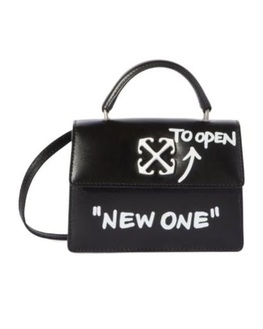 Off-White c/o Virgil Abloh Black Jitney Baby Quote Handbag