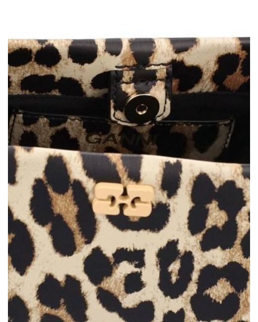 Ganni Metallic Mini Bou Leo Printed Shoulder Bag