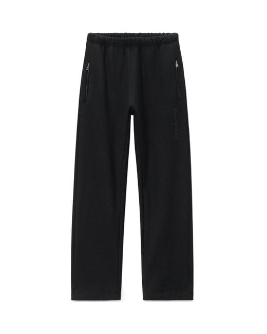 Alexander Wang Black Logo-Embossed Straight-Leg Track Pants for men