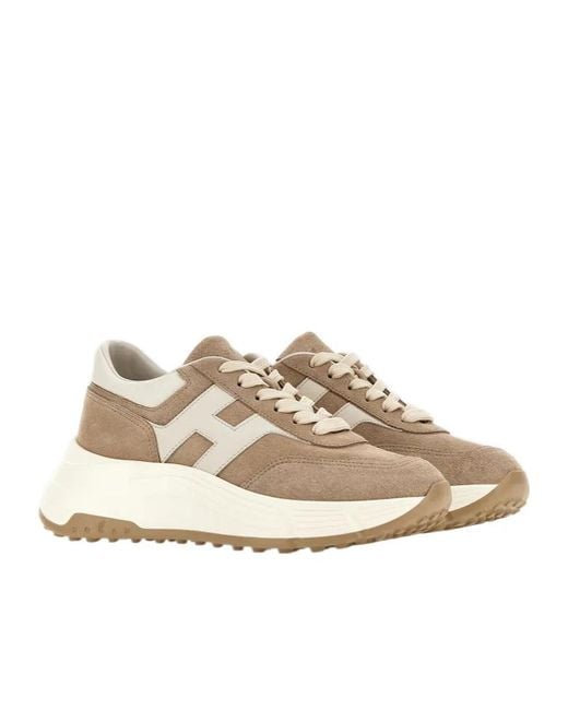 Hogan Natural Hi-Fi Lace-Up Sneakers