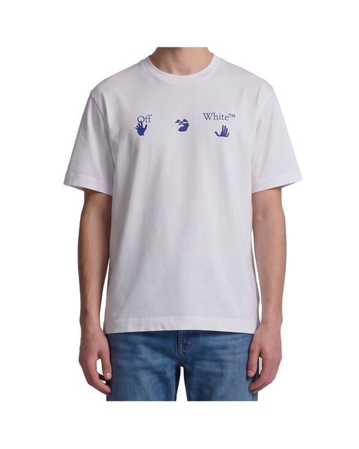 Off-White c/o Virgil Abloh Blue Short-Sleeved T-Shirt for men