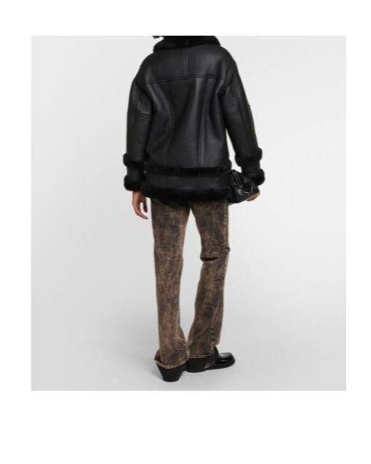 Blancha Black Leather And Shearling Jacket