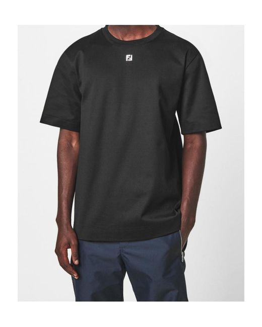 Fendi Black Metal Ff Tee for men