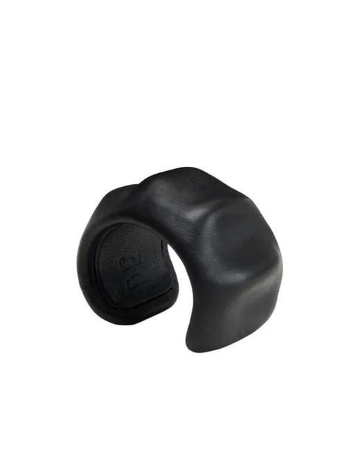 Lemaire Black X Carlos Peñafiel Leather Cuff Bracelet