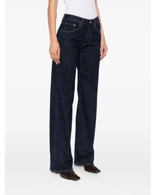 Dondup Blue Jacklyn Wide-Leg Jeans