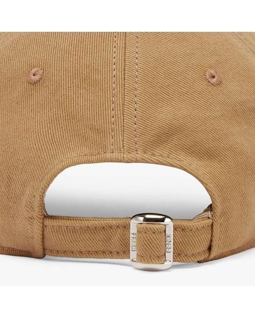 Fendi Natural Logo Embroidered Baseball Cap for men