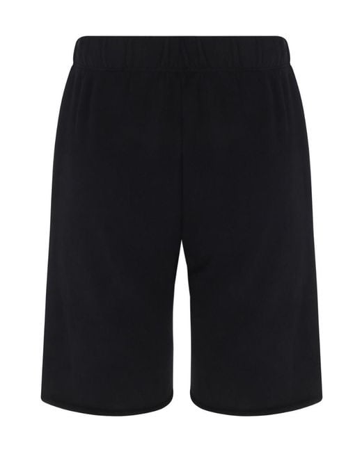 Heron Preston Black Logo-Patch Organic-Cotton Knee-Length Shorts