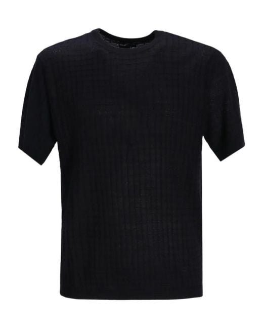 Emporio Armani Black Crewneck Short-Sleeved T-Shirt for men