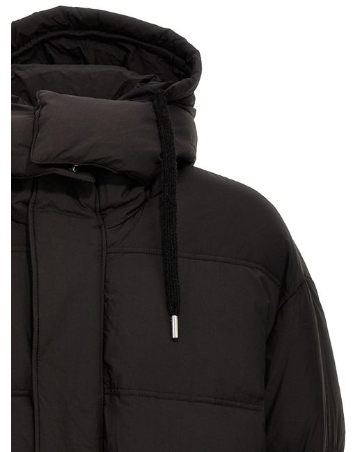 AMI Black Down Jacket With Detachable Hood for men