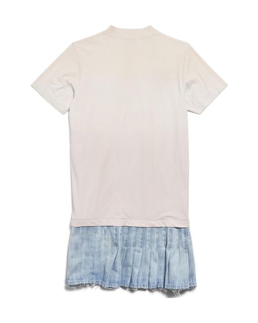 Balenciaga White Layered Mid Length T-Shirt Dress