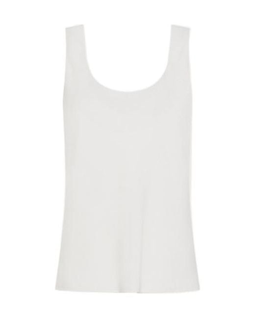 Seventy White Scoop-Neck Top