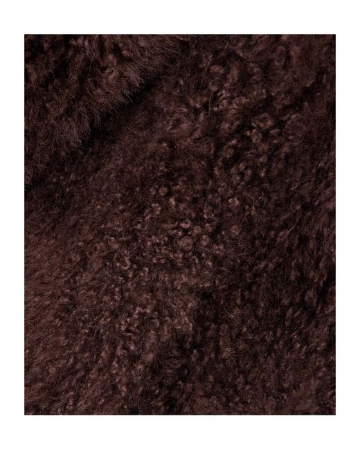 Yves Salomon Brown Shearling Jacket