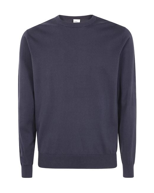 Aspesi Blue Round-Neck Sweatshirt for men